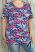 Színes virágos  moletti felső 4XL, 5XL, 6XL ,7XL ,8XL -4 szín