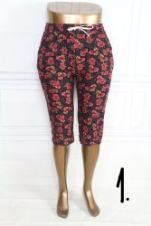 Rugalmas anyagú virágos térdnadrág  5XL/6XL, 6XL/7XL, 7XL/8XL, 8XL/9XL