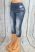 Farmerhatású térd leggings S/L és XL/XXL- fekete-világoskék,sötétkék