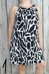 4---Rugalmas anyagú mintás lenge ruha XL, 2XL, 3XL