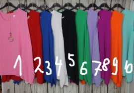 Színes ujjatlan lenge felső + nyaklánc  -10 színben