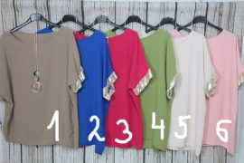 Nagyon csinos lenge felső,rövidujja csillogó + nyaklánc 