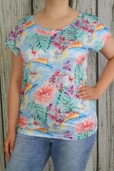 Színes levélmintás felső M,L,XL,2XL