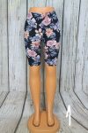 Virágos rövid leggings - bambusz -- S/M ,L/XL -6 színben 
