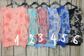 Nagyon csinos virágos dupla -muszlin felső