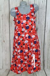 Ujjatlan mintás  ruha   M, L, XL, 2XL, 3XL