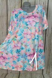 Színes mintás lenge tunika -mellb 130 cm- 