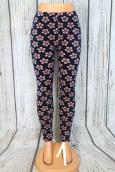 Virágmintás  plüss leggings  S/M és L/XL
