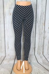 Pöttyös plüss leggings S/M és L/XL