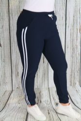 Oldalt csíkos szabadidőnadrág 2XL , 3XL, 4XL, 5XL/6XL- fekete és sötétkék 