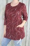 Csinos mintás zsebes tunika M, L, xL,  2XL, 3XL,4XL
