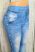 Farmerhatású vékony leggings gyömgyös díszítéssel M/XL