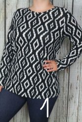   Melegebb anyagú mintás felső M, L,XL,2XL,3XL,4XL