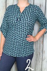 Görögmintás melegebb anyagú felső M, L, XL, 2XL, 3XL, 4XL  - 4 színben 