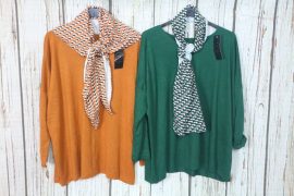 Csinos lezser vékonykötésű felső + sál 