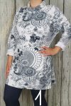   Szépséges mintás melegebb anyagú  garbós tunika ,ruha  2XL, 3XL,4XL
