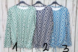 Pihe -puha meleg anyagú színes mintás felső,lent összehúzható M, L, XL