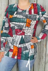 2--Melegebb anyagú mintás felső M, L,XL,2XL,3XL,4XL - 4 színben