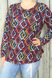 2--Melegebb anyagú mintás felső M, L,XL,2XL,3XL,4XL - 6 színben