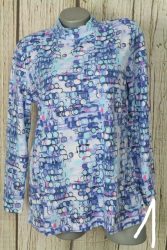 1--Magasított nyakú színes  mintás felső L, XL, 2XL, 3XL,4XL