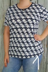 Fekete-fehér mintás felső XL, 2XL ,3XL ,4XL, 5XL, 6XL