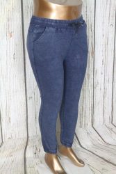 Rugalmas anyagú farmerhatású nadrág-belül vékonyan bolyhos S, M, L, XL  fekete és sötétkék