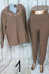 Egyszínű tavaszi nagyon rugalmas anyagú szabadidőeggyüttes 3XL/4XL és 5XL/6XL - 5 színben