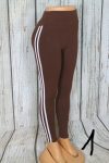   Oldalt csíkos bambusz leggings  S/M és L/XL- 6 színben   --33509--