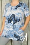   Színes mintás zsebes tunika XL, 2XL, 3XL,4XL,5XL,6XL --4 színben
