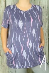 Színes mintás zsebes tunika XL, 2XL, 3XL,4XL,5XL,6XL --6 színben