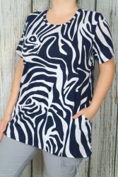 Mintás zsebes tunika XL, 2XL, 3XL,4XL,5XL,6XL