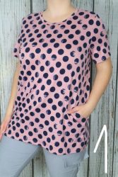 Színes mintás zsebes tunika XL, 2XL, 3XL,4XL,5XL,6XL - 6 színben