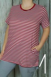 Színes csíkos  zsebes tunika XL, 2XL, 3XL,4XL,5XL,6XL - 5 színben
