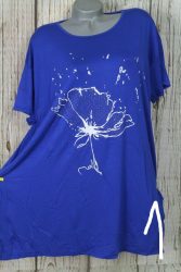 Színes virágos  moletti felső,tunika ( mellb 134 cm) - 6 szín