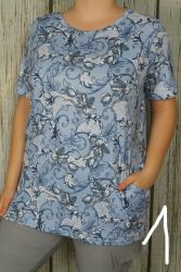Színes mintás zsebes tunika XL, 2XL, 3XL,4XL,5XL,6XL