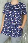 Színes mintás zsebes tunika XL, 2XL, 3XL,4XL,5XL,6XL