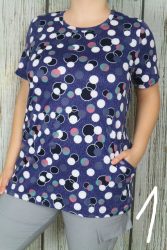 Színes mintás zsebes tunika XL, 2XL, 3XL,4XL,5XL,6XL