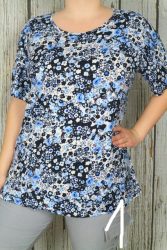 Színes apróvirágos moletti felső 4XL, 5XL, 6XL ,7XL ,8XL -4 szín