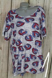 Színes mintás moletti felső 4XL, 5XL, 6XL ,7XL ,8XL -3 szín