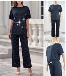   Nagyon csinos   felső +  bőszárú nadrág  gyöngyös díszítéssel  M/L és XL/XXL 