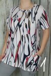   Színes mintás zsebes tunika XL, 2XL, 3XL,4XL,5XL,6XL - 3 színben