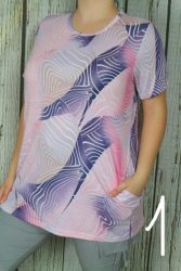Színes mintás zsebes tunika XL, 2XL, 3XL,4XL,5XL,6XL - 4 színben