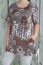 Színes mintás zsebes tunika XL, 2XL, 3XL,4XL,5XL,6XL