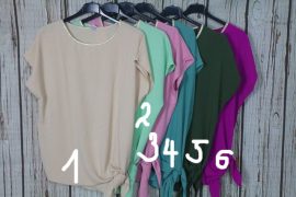 Színes lezser felső oldalt megkötős díszítéssel  2XL, 3XL, 4XL