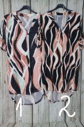 Nagyon csinos mintás rugalmas anyagú ruha, tunika L/XL , 2XL/3XL, 4XL/5XL