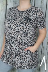 Színes mintás zsebes tunika XL, 2XL, 3XL,4XL,5XL,6XL