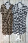   Csinos mintás tunika, ruha L/XL, 2XL/3XL, 4XL/5XL, 6XL/7XL - két színben