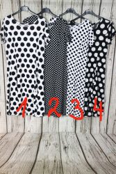 Nagyon csinos pöttyös lenge ruha  S/M , L/XL és 2XL/3XL