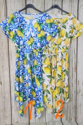 Nagyon csinos citromos ruha,alul asszimetrikus  L, XL, 2XL