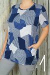 Színes mintás zsebes tunika XL, 2XL, 3XL,4XL,5XL,6XL